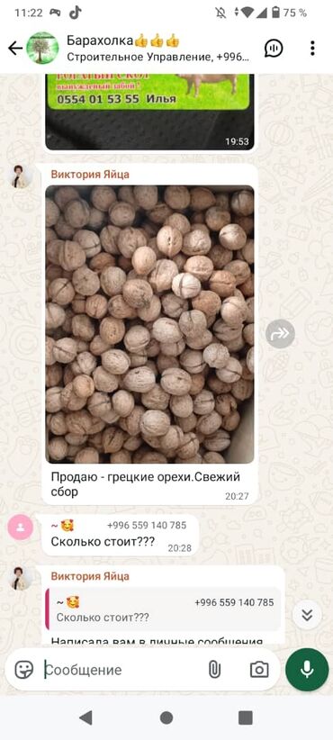 чач тарач: Продаю грецкие орехи. Крупные, свежий урожай.
т