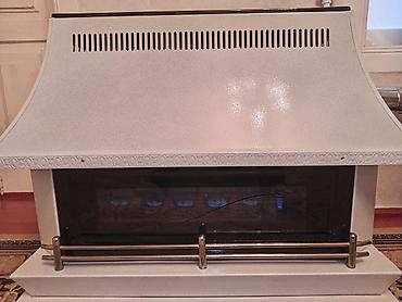 стеклянный камин: Qazla işləyən dekorativ kamin/isitmə ocağı 110 kv - Ön hissədə şüşəli — 1