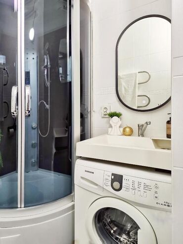 Посуточная аренда квартир: 1 комната, Душевая кабина, Постельное белье, Кондиционер — 11