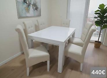 Stilske garniture: Trpezarijski setovi – više modela - Set 1 (prikaz 1 i 4) – 640€: - — 43