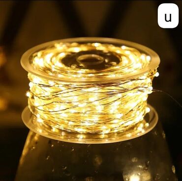 Yeni il oyuncaqları və bəzəkləri: Məftil işıq Yolka və ya dekor üçün istifadə olunur 220 woltla işləyir — 5