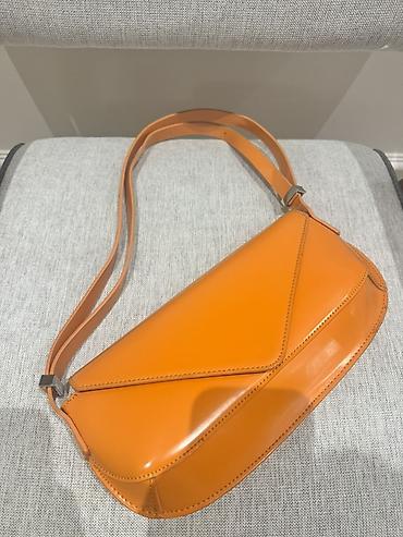 yango canta: Məhsul: ZARA Portağal rəngli çiyin/çarpaz çanta - Material: Parlaq — 1