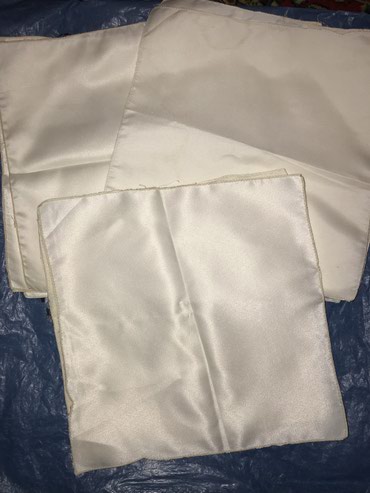 türkmən tekstil: Салфетки атлассные 14 шт -5 м молочного цвета