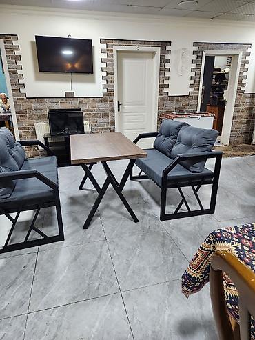 bar otracagi: Modern salon/teras dəsti – 1 stol + 2 kreslo • Tərkib: Dikbucaqlı — 2