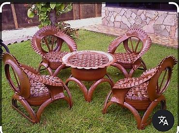 kendir ip: Upcycle edilmiş avtomobil təkərlərindən hazırlanmış mebel dəsti və — 6