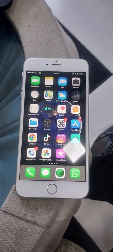 Apple iPhone: IPhone 6 Plus, 64 GB, Gümüşü, Zəmanət
