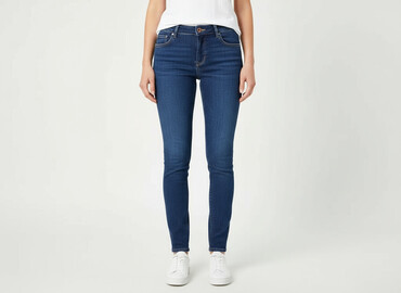 jeansy z naszywkami: H&M, Jeansy damskie, rozmiar M