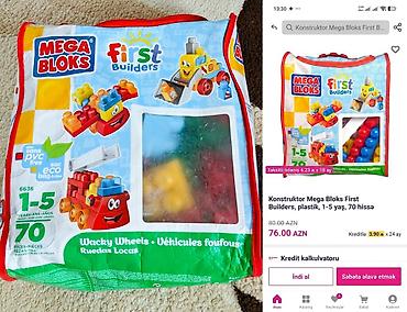 LEGO tipli konstruktor dəstləri: Mega Bloks First Builders – Wacky Wheels dəsti - Brend: Mega Bloks - — 1
