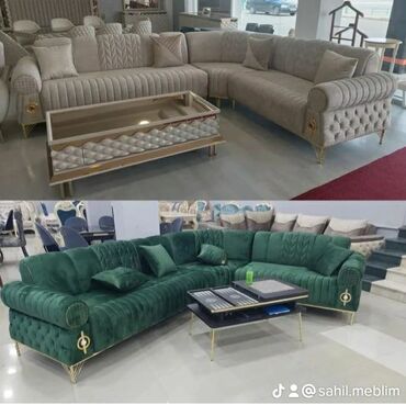 Divan və kreslo dəstləri: Künc divan, Pufik, Bazasız, Açılmayan — 23