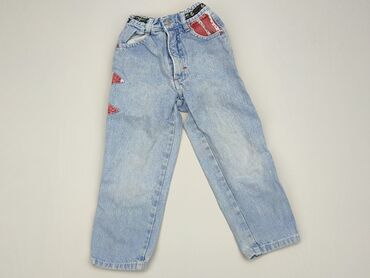 spodnie jeansy na gumce: Spodnie jeansowe, 3-4 lat, 104, stan - Dobry