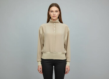 czarne bluzki z aplikacją: Women's blouse, size L