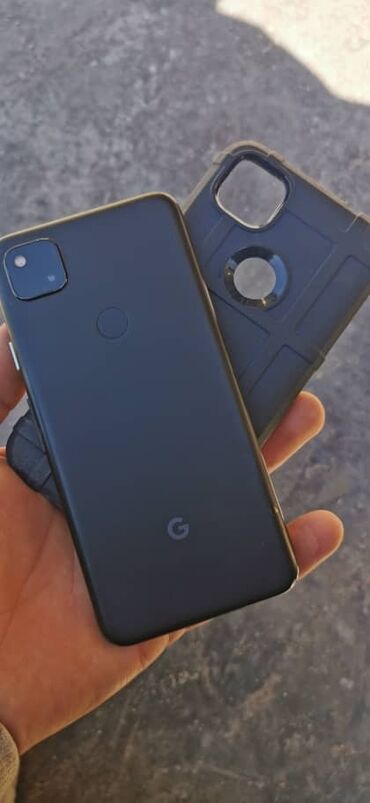 телефон гугл: Google Pixel 4A, Б/у, 128 ГБ, цвет - Черный, 1 SIM, eSIM