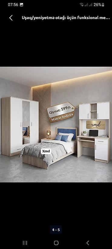 gence taxta: Uşaq/yeniyetmə otağı üçün funksional mebel dəsti Tərkib: - 1 nəfərlik — 3