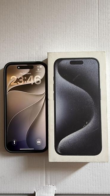 IPhone 15 Pro (цвет — чёрный/Black Titanium). Смартфон с коробкой