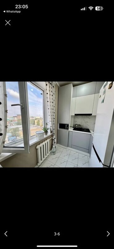 срочно сдаётся квартира маладая гвардия: 1 бөлмө, 44 кв. м, 105-серия, 9 кабат, Евроремонт