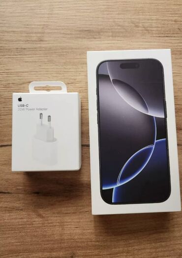 Apple iPhone: IPhone 16 Pro, 128 GB, Desert Titanium, Zəmanət, Simsiz şarj, Face ID