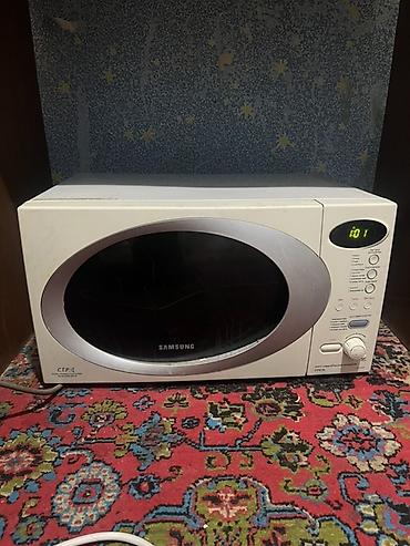 pilet soba: Samsung mikrodalğalı soba - Oval pəncərəli klassik dizayn, ağ korpus — 1