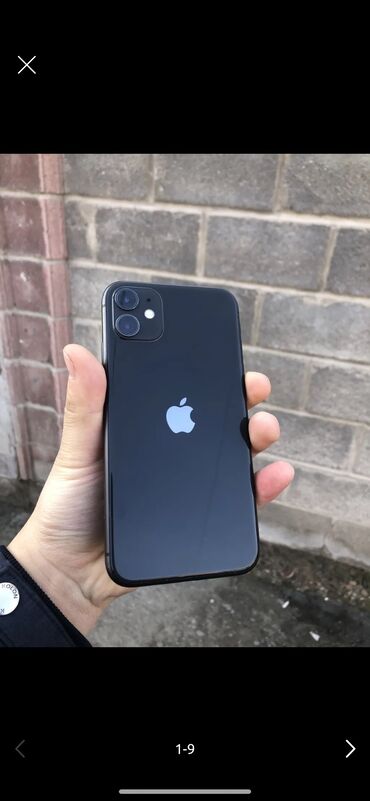 Apple iPhone: IPhone 11, Б/у, 64 ГБ, Черный, Зарядное устройство, Чехол