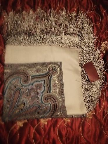 Шерсть: Pavlovo Posad istehsalı yun şal 148×148 - Material: 100% təmiz yun - — 1