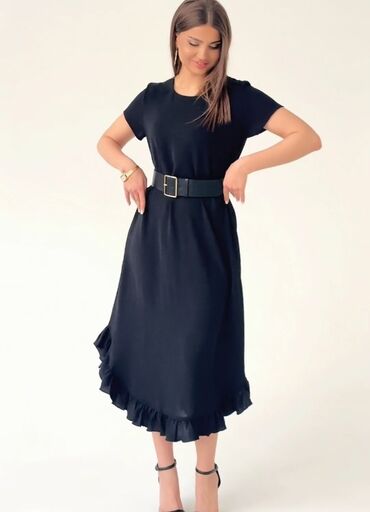 Повседневные платья: Повседневное платье, Made in KG, Лето, Длинная модель, Оверсайз, Все размеры — 11