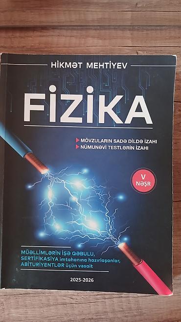 Kitablar və jurnallar: Məhsul: “Fizika” – Hikmət Mehtiyev (V nəşr, 2025–2026) Xüsusiyyətlər — 1