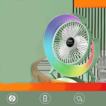 mini usb ventilator: LED işıqlı masaüstü sərinkeş S14 . ❄️ Sərinlik artıq bir zəng qədər — 7