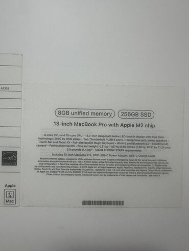 обмен на макбук: Ноутбук, Apple, 8 ГБ ОЗУ, Apple M2 Pro, 13.3 ", Б/у, Для работы, учебы