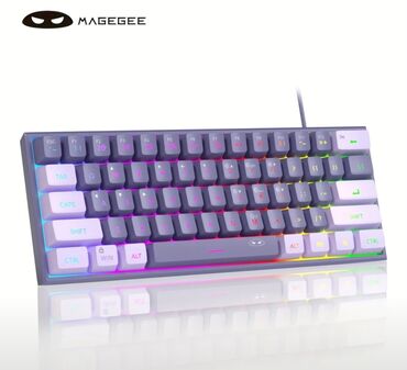 komputer hissələri: MageGee TS91 Mini 60% Игровая/офисная Клавиатура, Водонепроницаемая