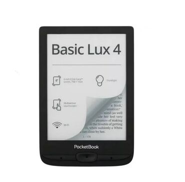 купить экран для компьютера: Электрондук китеп, Pocketbook, Жаңы, 6" - 7", Bluetooth, түсү - Кара