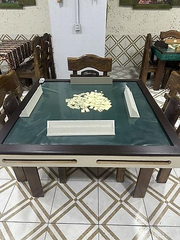 okey stolu: Rummikub/Okey üçün oyun masası və aksesuar dəsti - 4 nəfərlik kvadrat — 2