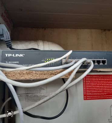 TP-LINK switch 8 port IP kamera ucun