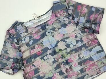 czerwona bluzki z bufkami: H&M, Футболка жіноча, розмір XS