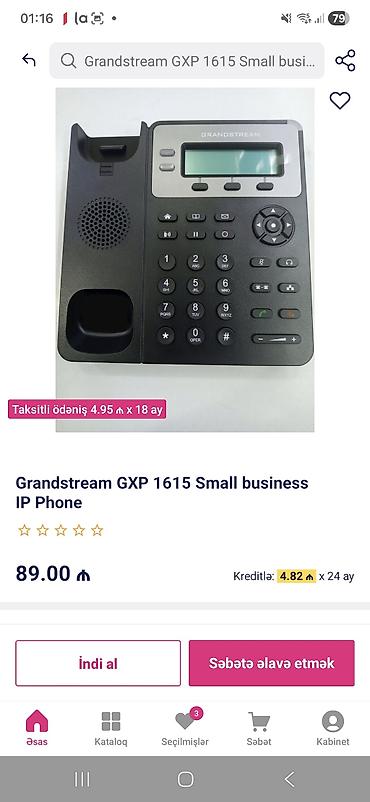 ucuz gul: GXP1620 seriyalı IP telefondur.Qiymet 40 manat. Satişda 90 manatdir — 3