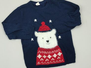 świąteczne sweterki dla dziewczynek: Sweterek, H&M, 3-4 lat, 98-104 cm, stan - Dobry