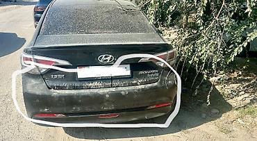 Hyundai Sonata Hybrid — задний бампер в сборе Парктроники Усилитель at lalafo.kg Hyundai Sonata Hybrid — задний бампер в сборе Парктроники Усилитель