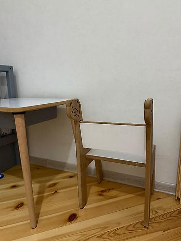 Столы для кормления: Uşaq üçün masa və stul dəsti Yaxşı vəziyətdədir Az işlənib — 3