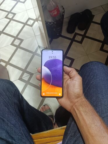 Samsung Galaxy A72 5G, 128 ГБ, цвет - Черный, Кнопочный, Отпечаток пальца