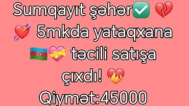 квартира посуточно: Sumqayıt şəhərində, 5-ci mikrorayonda yataqxana tipli mənzil təcili — 1