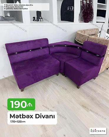 divan olcusu: Künc divan, Mətbəx üçün, Parça, Açılan — 1