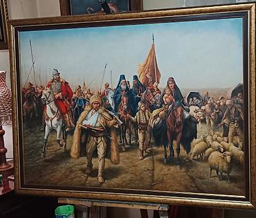 jastučnice 70x50: Seoba Srba, ulje na platnu. dimenzije 100x140cm. prodaje se — 1
