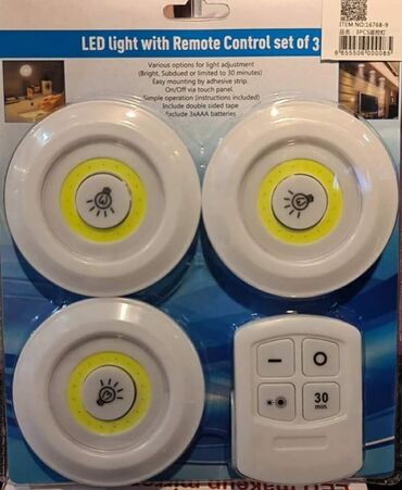 plasticne police sa fiokama: Set od 3 led svetla sa daljinskim upravljacem. • Savrsena za manje