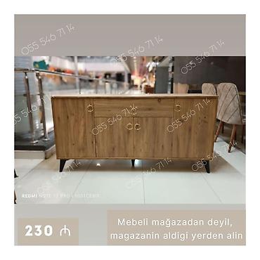 Ağac fakturalı, müasir dizaynlı konsol/komod. - Material: laminat-MDF