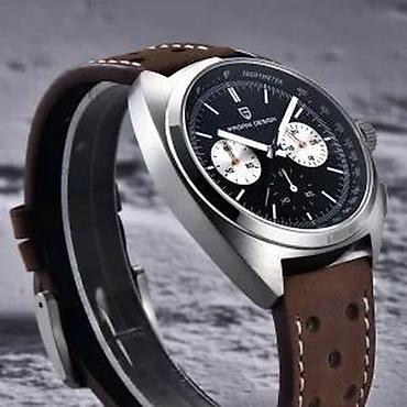 Ručni satovi: PAGANI DESIGN PD-1782 - 39mm - Crna/Koža Potpuno nov muški sat PAGANI — 14