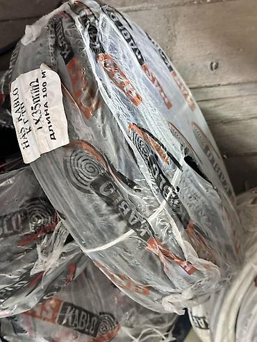 Провода: Кабель силовой КГ 1х35 мм², длина 100 м. Гибкий силовой кабель марки — 1