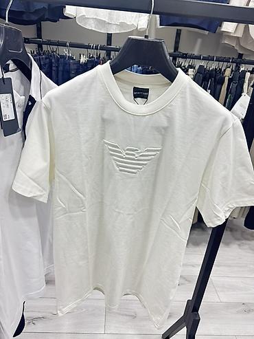 футболка american eagle: Мужская футболка, XL, 2XL, S, Emporio Armani, Новый, цвет - Белый, Самовывоз — 1