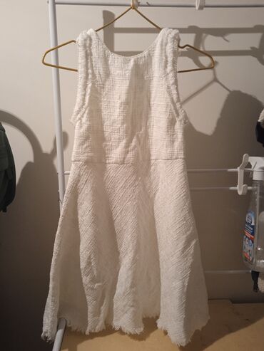 джинсы zara: Детское платье, цвет - Белый, Б/у
