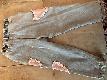 Uşaq geyimi və ayaqqabıları: Uşaq cins şalvarı - Material: klassik açıq mavi denim (pambıq — 2