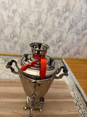 ev esya: 1980 ilin Zontik tipli samovar,mis latun tərkibli,az işdənmiş,təmirdə — 3