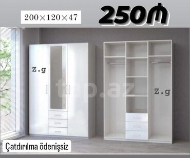 Komodlar: *Dolab 3 qapılı 💫 250Azn* ◻️Ölçü-200×120×47 ◻️İstehsal:Rusiya