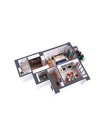 archa group: 1 комната, 56 м², Кок-Жар мкр Элитка, 13 этаж — 4